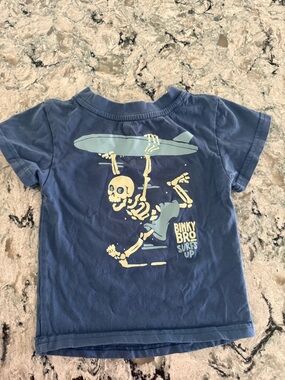 Binky Bro Navy Surf Skeleton Cotton Short-Sleeve Tee